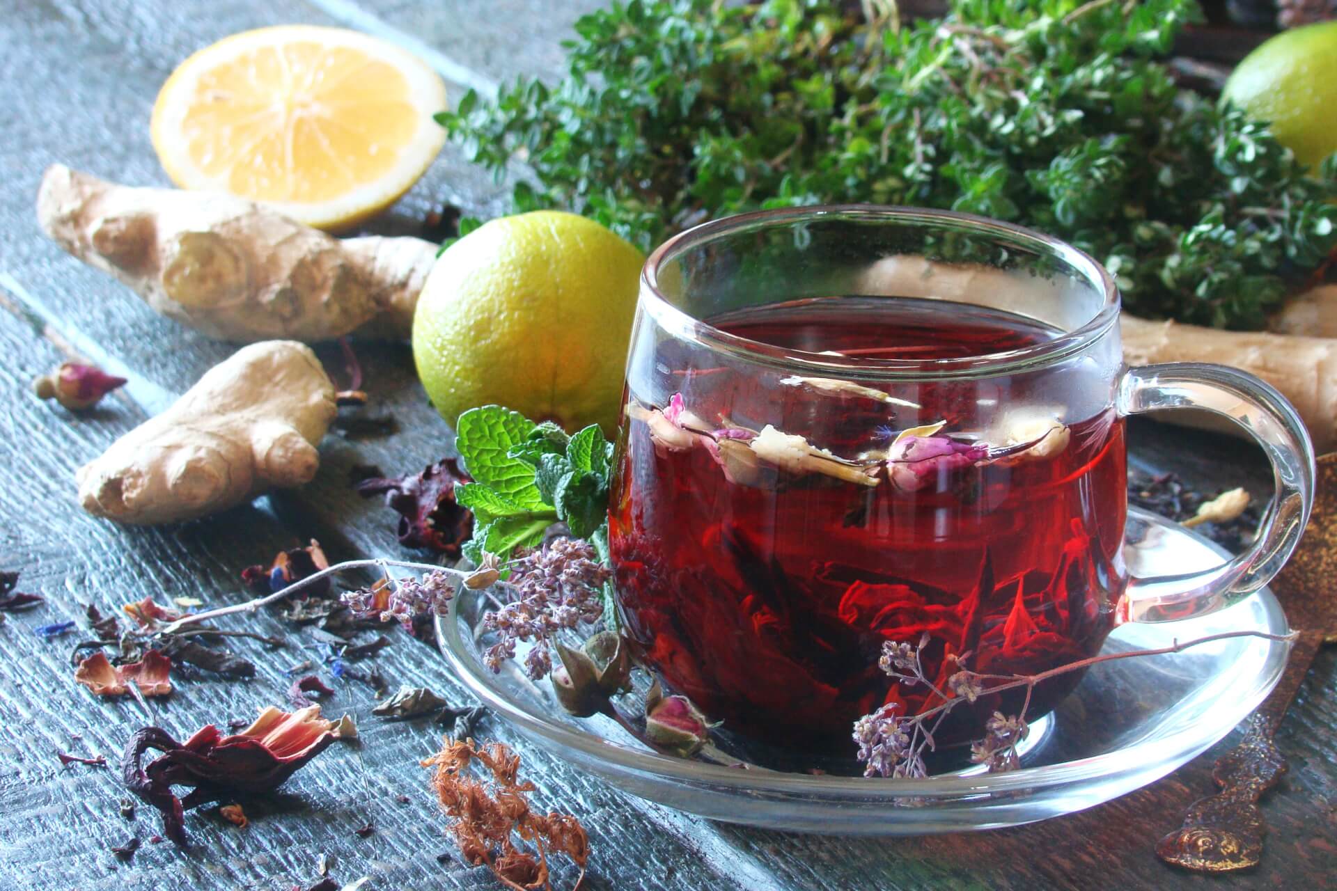 Ginger and Hibiscus mix at 150 XOF or $0.25 USD